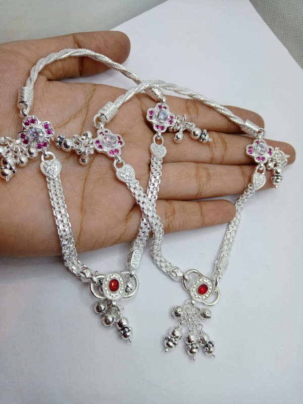 Pure silver 75% bridal payal p = 55